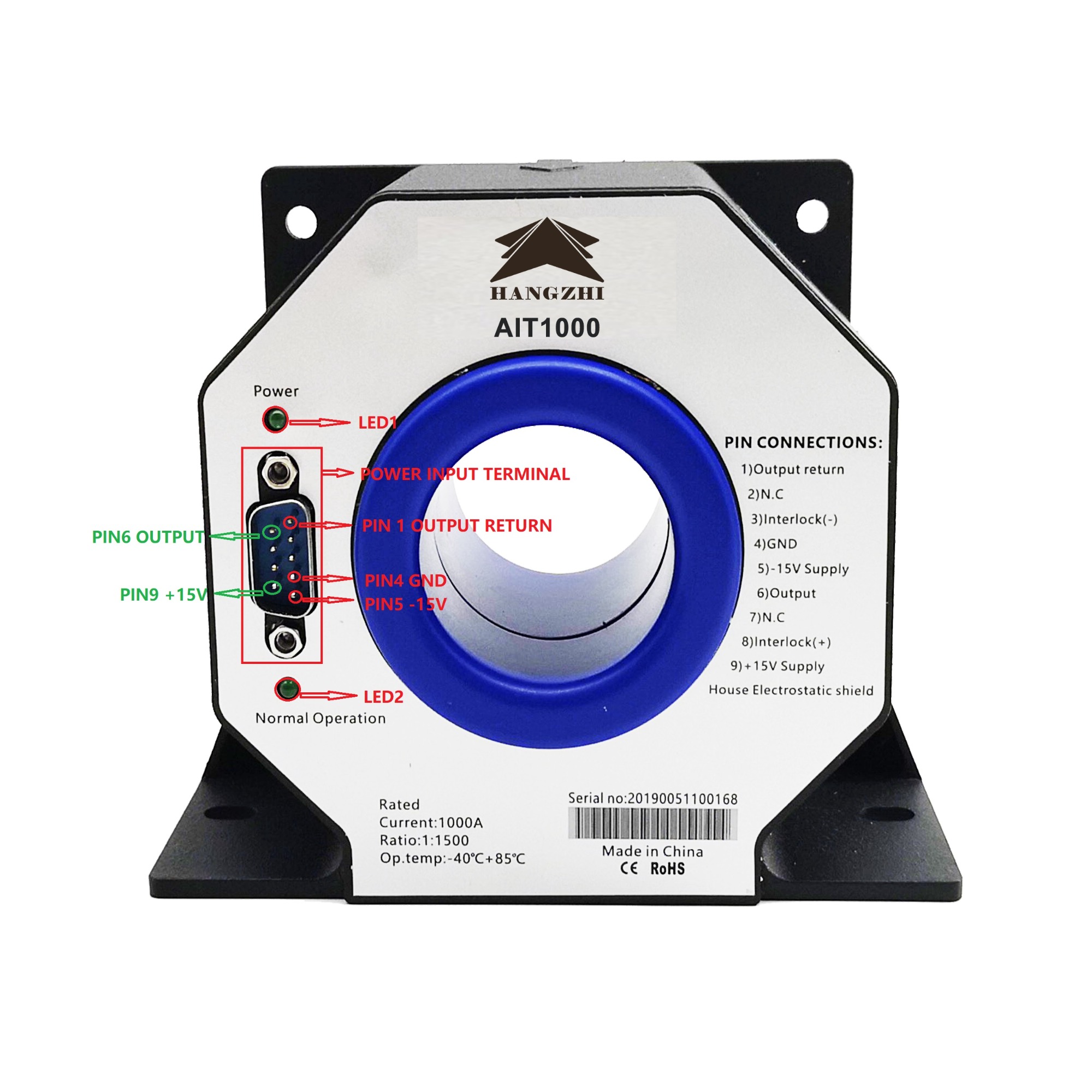 High precision current transducer,current sensor,fluxgate current